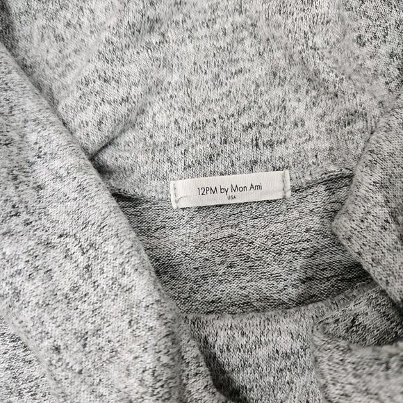 12PM by Mon Ami Womens Gray Cowl Neck Sweater Dress Longsleeve Medium - Picture 7 of 10